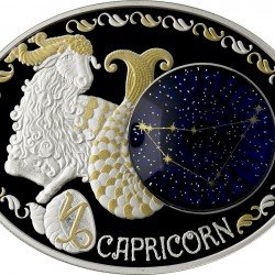 Сребърна монета „Зодиакални знаци – Козирог“