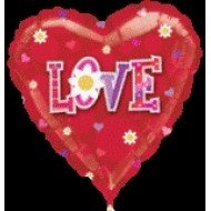 Фолиев балон сърце "LOVE"